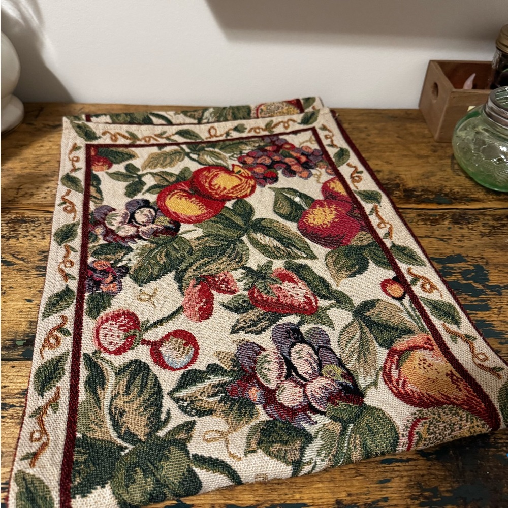 Fruit Pattern Tapestry Table Runner